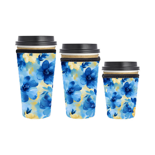 Abstract Reusable Neoprene Insulator Soda Tea Iced Hot Coffee Cup Drink Sleeve