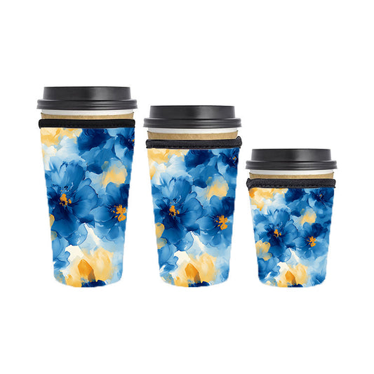 Abstract Reusable Neoprene Insulator Soda Tea Iced Hot Coffee Cup Drink Sleeve