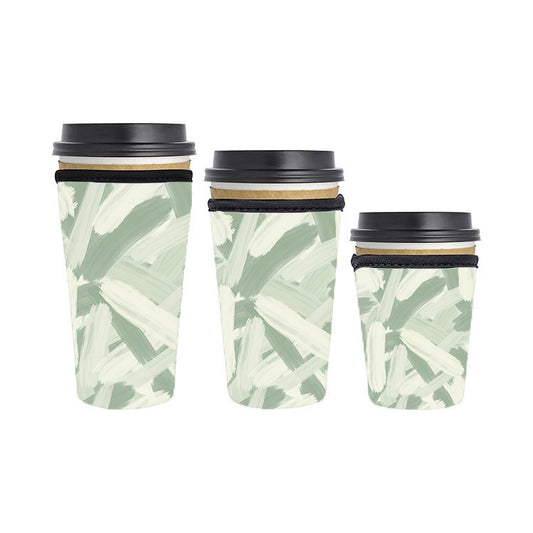 Abstract Reusable Neoprene Insulator Soda Tea Iced Hot Coffee Cup Drink Sleeve