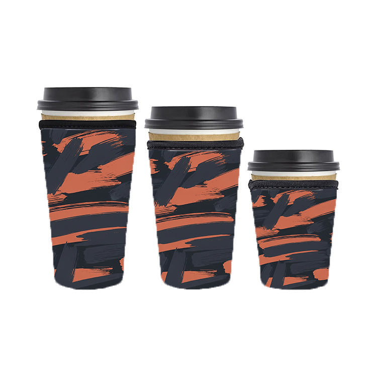 Abstract Reusable Neoprene Insulator Soda Tea Iced Hot Coffee Cup Drink Sleeve