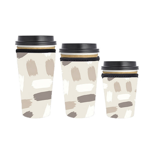 Abstract Reusable Neoprene Insulator Soda Tea Iced Hot Coffee Cup Drink Sleeve