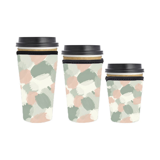 Abstract Reusable Neoprene Insulator Soda Tea Iced Hot Coffee Cup Drink Sleeve