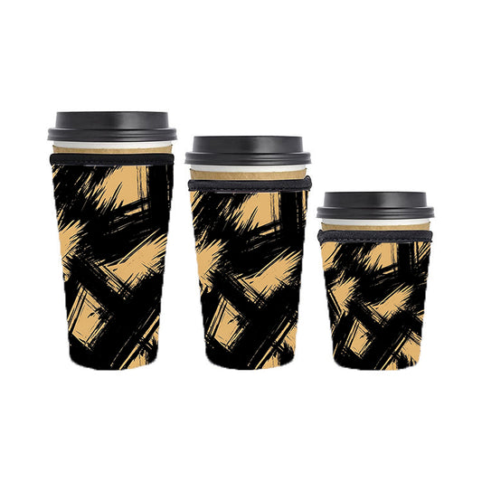 Abstract Reusable Neoprene Insulator Soda Tea Iced Hot Coffee Cup Drink Sleeve