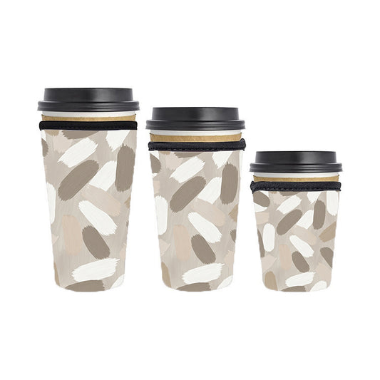 Abstract Reusable Neoprene Insulator Soda Tea Iced Hot Coffee Cup Drink Sleeve
