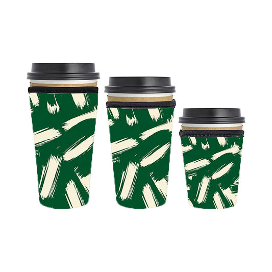 Abstract Reusable Neoprene Insulator Soda Tea Iced Hot Coffee Cup Drink Sleeve