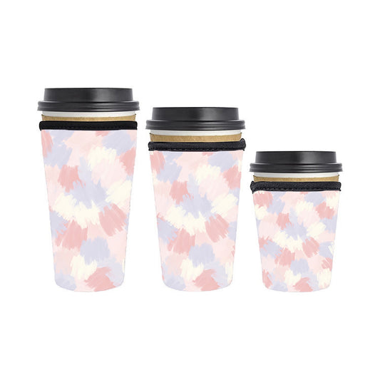 Abstract Reusable Neoprene Insulator Soda Tea Iced Hot Coffee Cup Drink Sleeve