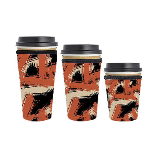 Abstract Reusable Neoprene Insulator Soda Tea Iced Hot Coffee Cup Drink Sleeve