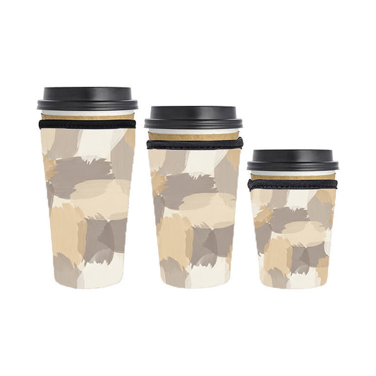 Abstract Reusable Neoprene Insulator Soda Tea Iced Hot Coffee Cup Drink Sleeve
