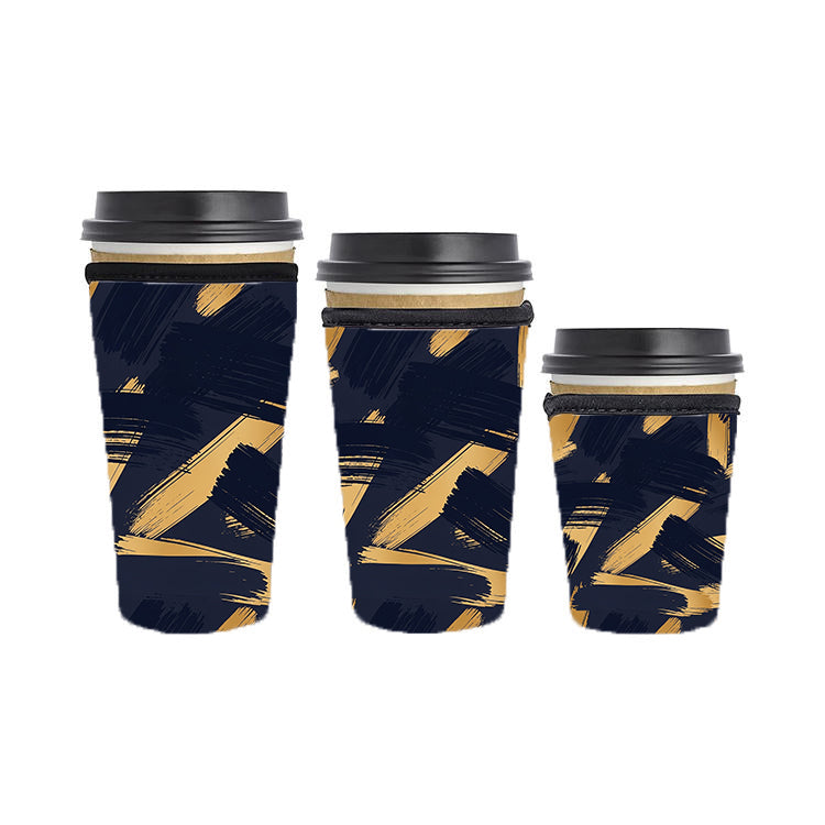 Abstract Reusable Neoprene Insulator Soda Tea Iced Hot Coffee Cup Drink Sleeve