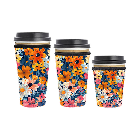 Botanical Reusable Neoprene Insulator Soda Tea Iced Hot Coffee Cup Drink Sleeve