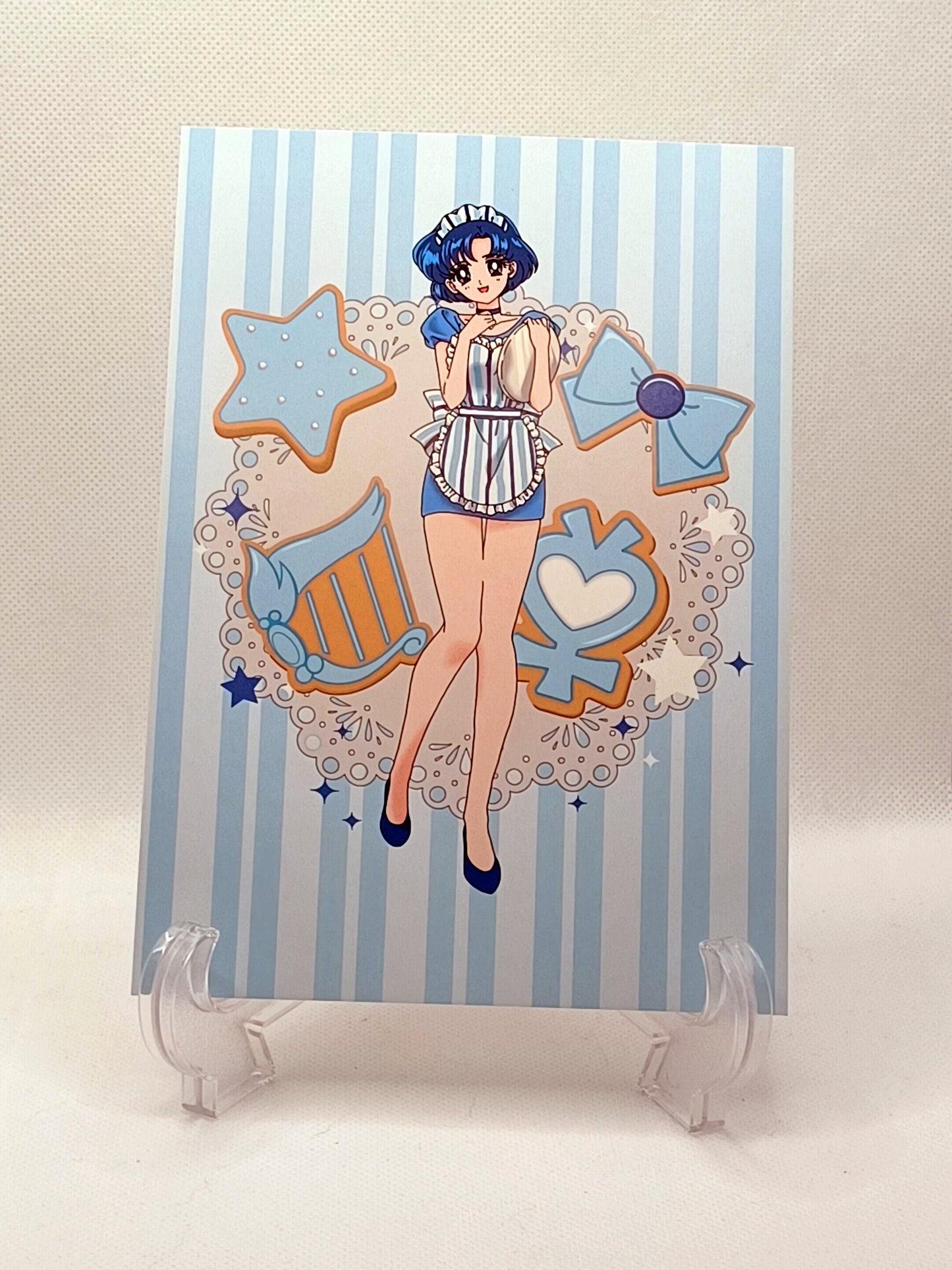Sailor Moon Ami Cafe Art Print Mercury