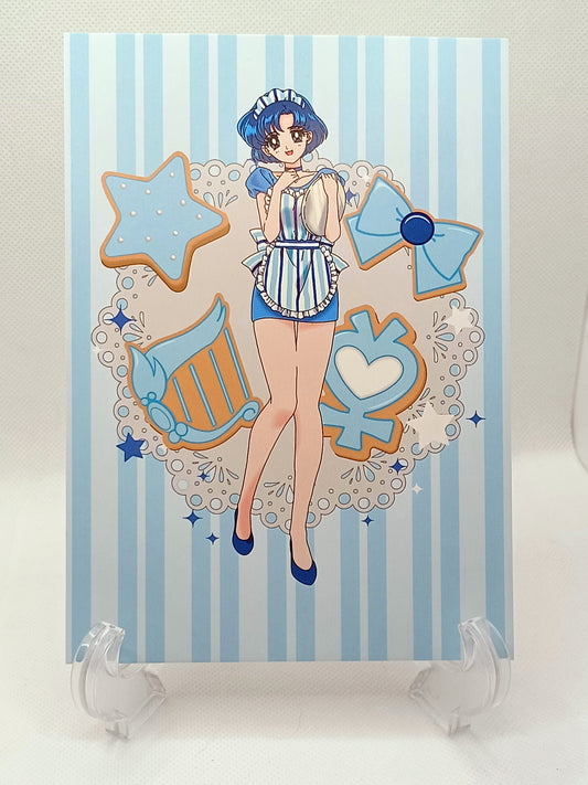 Sailor Moon Ami Cafe Art Print Mercury