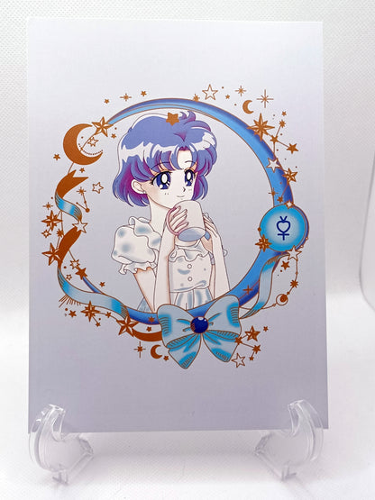 Sailor Moon Ami Slumber Party Wall Art Print Gift Decor Photo Dreamy Kawaii Home
