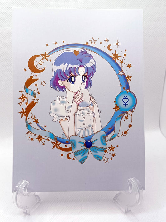Sailor Moon Ami Slumber Party Wall Art Print Gift Decor Photo Dreamy Kawaii Home